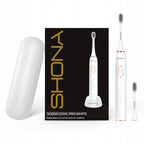 Shona Home pro - szczoteczka soniczna do zębów (biała, etui, 2x końcówki)