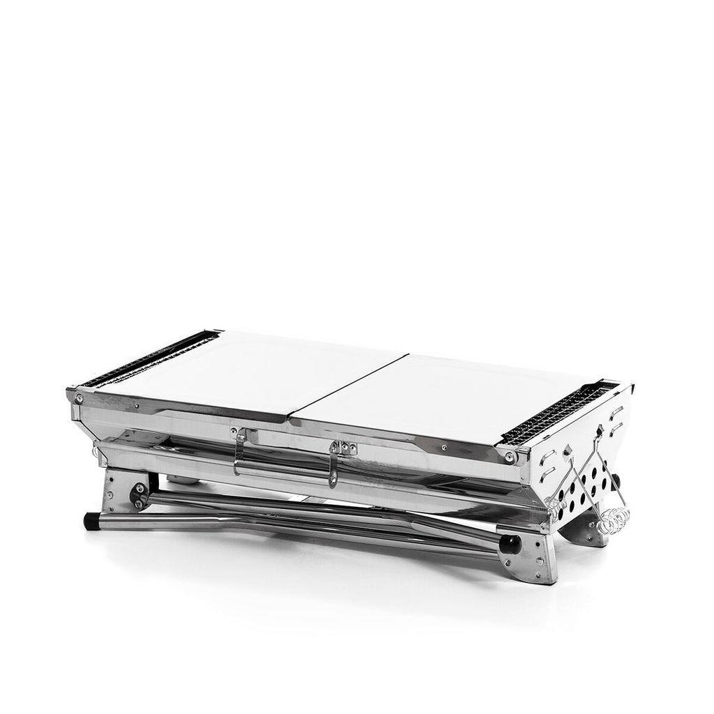 Składany grill ze stali nierdzewnej na węgiel drzewny ExelQ InnovaGoods