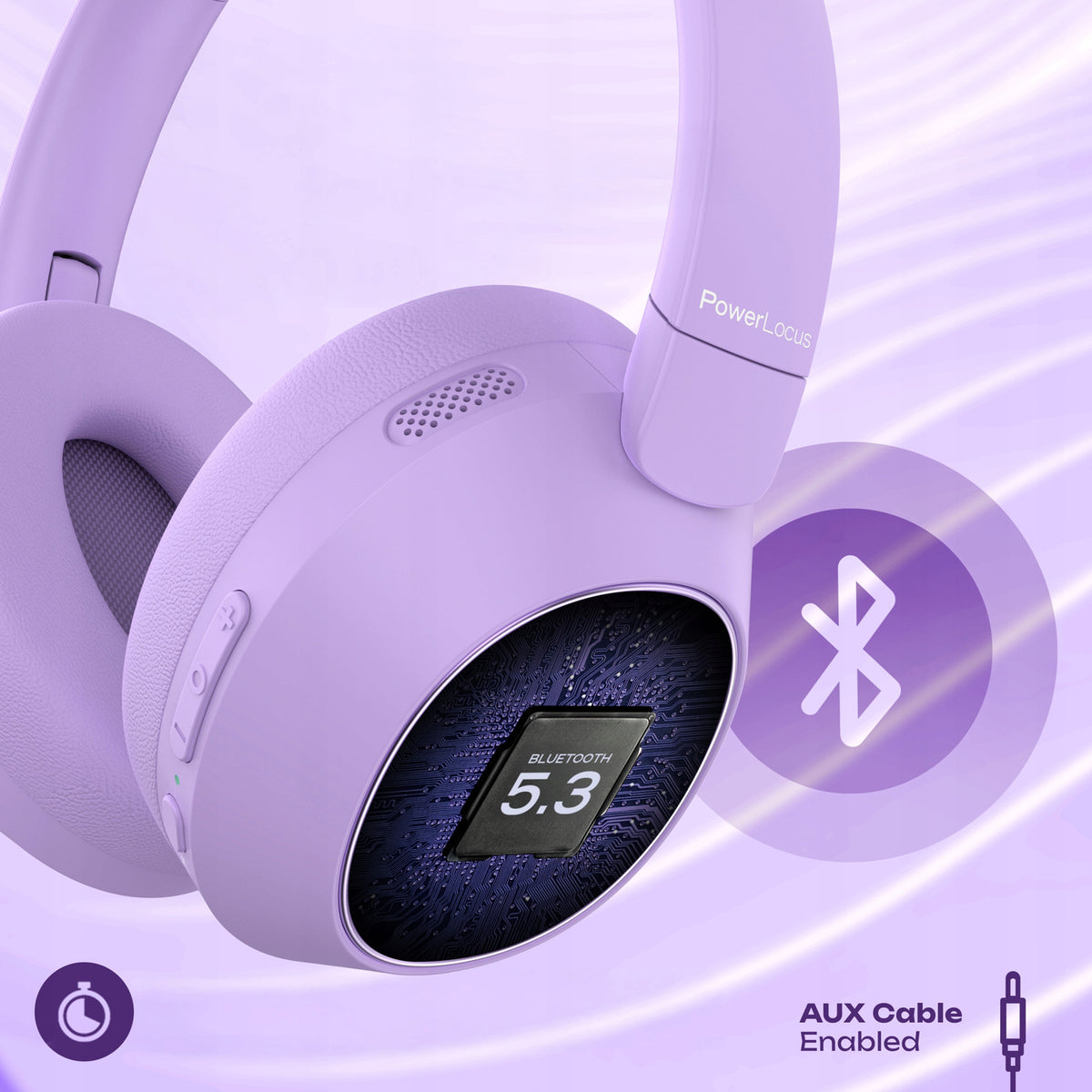 Słuchawki bezprzewodowe Bluetooth PowerLocus Universe ANC Micro Etui 60h
