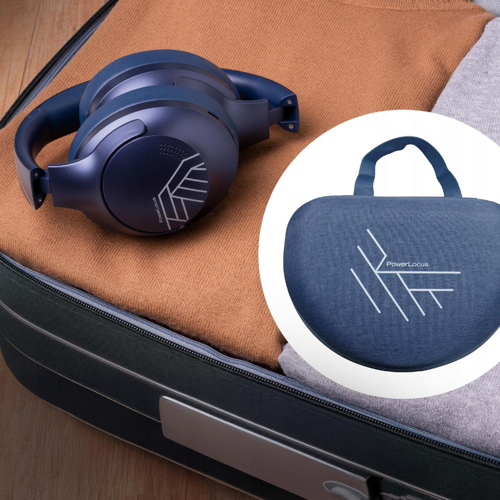 Słuchawki Bluetooth PowerLocus P3 Blue Mikrofon Etui AUX BT Bluetooth