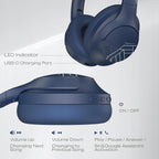 Słuchawki Bluetooth PowerLocus P3 Blue Mikrofon Etui AUX BT Bluetooth