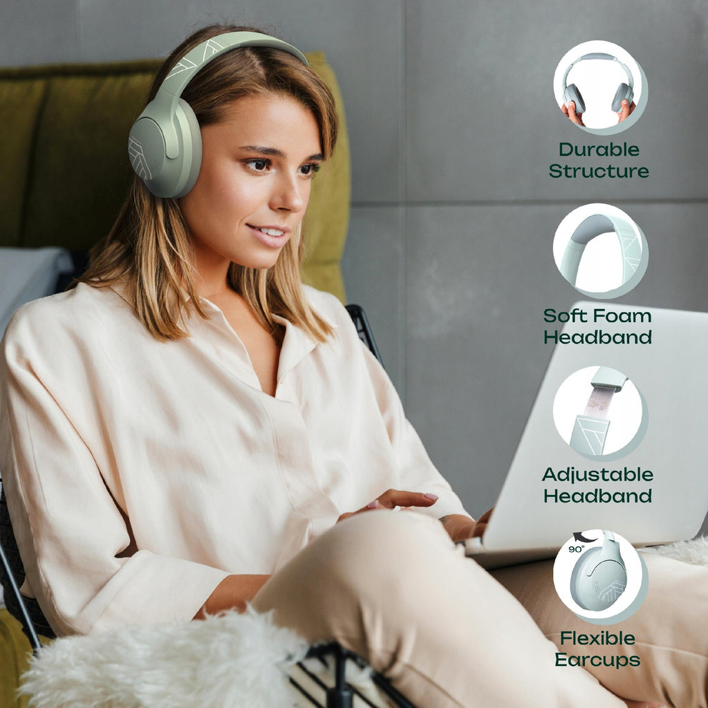 Słuchawki Bluetooth PowerLocus P3 Mint Mikrofon + Etui AUX BT Bluetooth 5.3