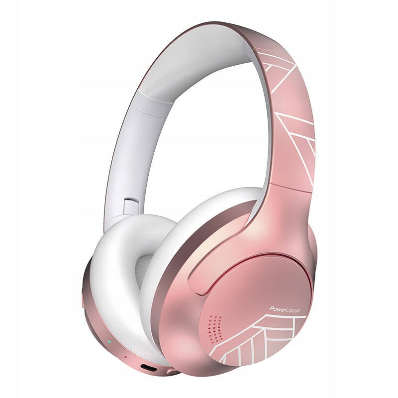 Słuchawki Bluetooth PowerLocus P3 RoseGoldMikrofon Etui AUX BT Bluetooth