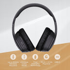 Słuchawki Bluetooth PowerLocus P7 Black Over-Ear Mikrofon AUX BT 50h