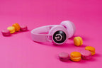 Słuchawki dla dzieci PowerLocus Buddy Pink bezprzewodowe LED Mikro SD AUX