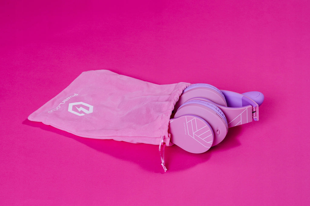 Słuchawki dla dzieci PowerLocus Kids PurplePink CAT bezprzewodowe Bluetooth