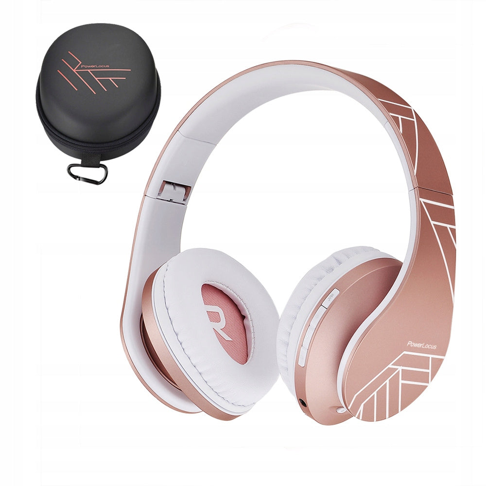 Słuchawki dla dzieci PowerLocus Kids RoseGold bezprzewodowe Bluetooth / FM