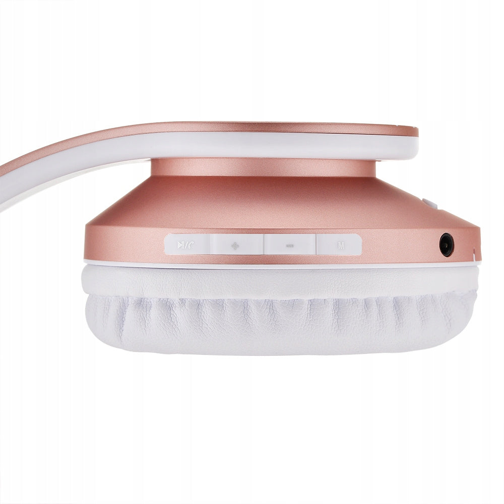 Słuchawki dla dzieci PowerLocus Kids RoseGold bezprzewodowe Bluetooth / FM