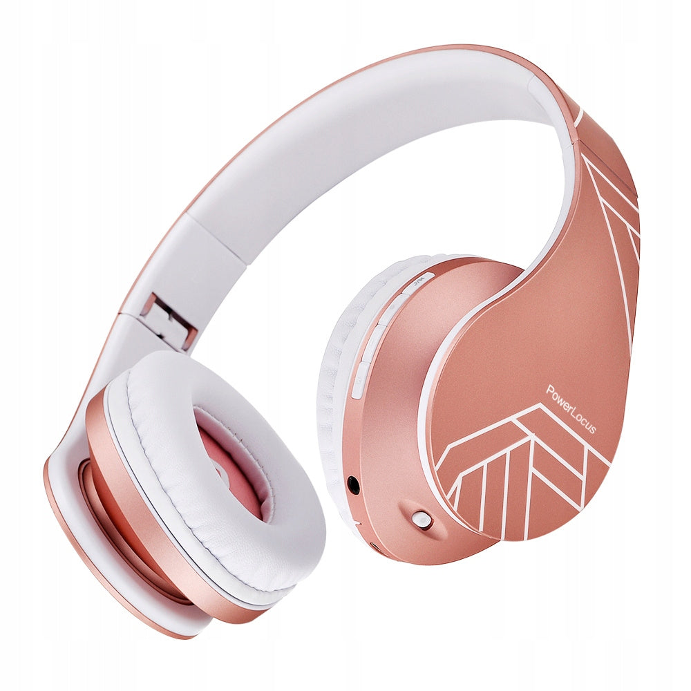 Słuchawki dla dzieci PowerLocus Kids RoseGold bezprzewodowe Bluetooth / FM