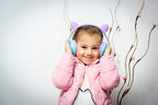 Słuchawki dla dzieci PowerLocus Kids TealPurple cat bezprzewodowe Bluetooth