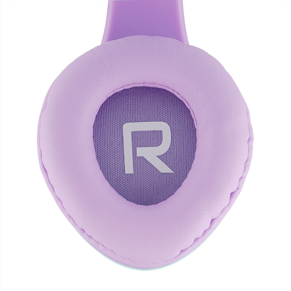 Słuchawki dla dzieci PowerLocus Kids TealPurple cat bezprzewodowe Bluetooth
