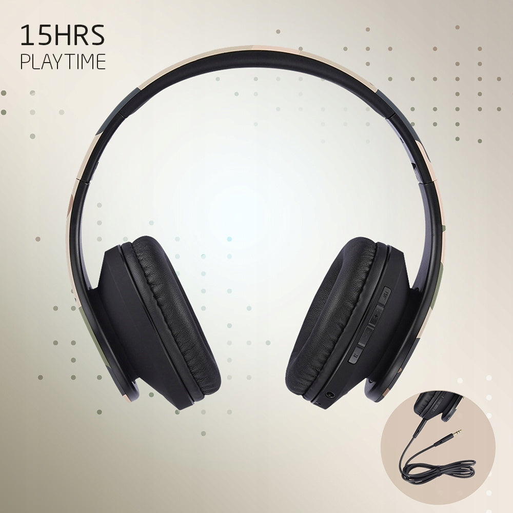 Słuchawki DLA DZIECI PowerLocus KIDS camouflage bezprzewodowe BLUETOOTH
