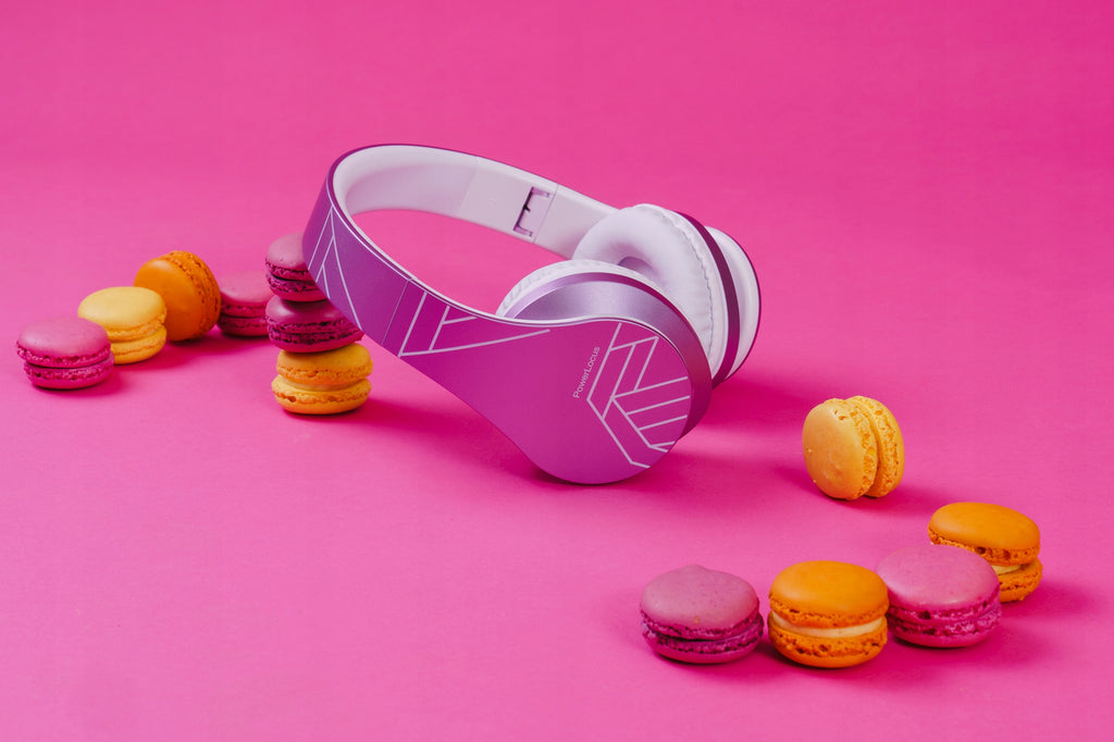 Słuchawki dla dzieci PowerLocus Kids metalpurple bezprzewodowe Bluetooth