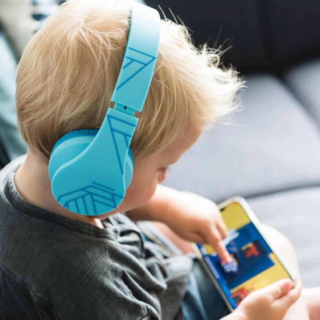 Słuchawki dla dzieci PowerLocus Kids niebieskie bezprzewodowe Bluetooth