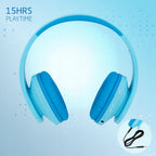 Słuchawki dla dzieci PowerLocus Kids niebieskie bezprzewodowe Bluetooth