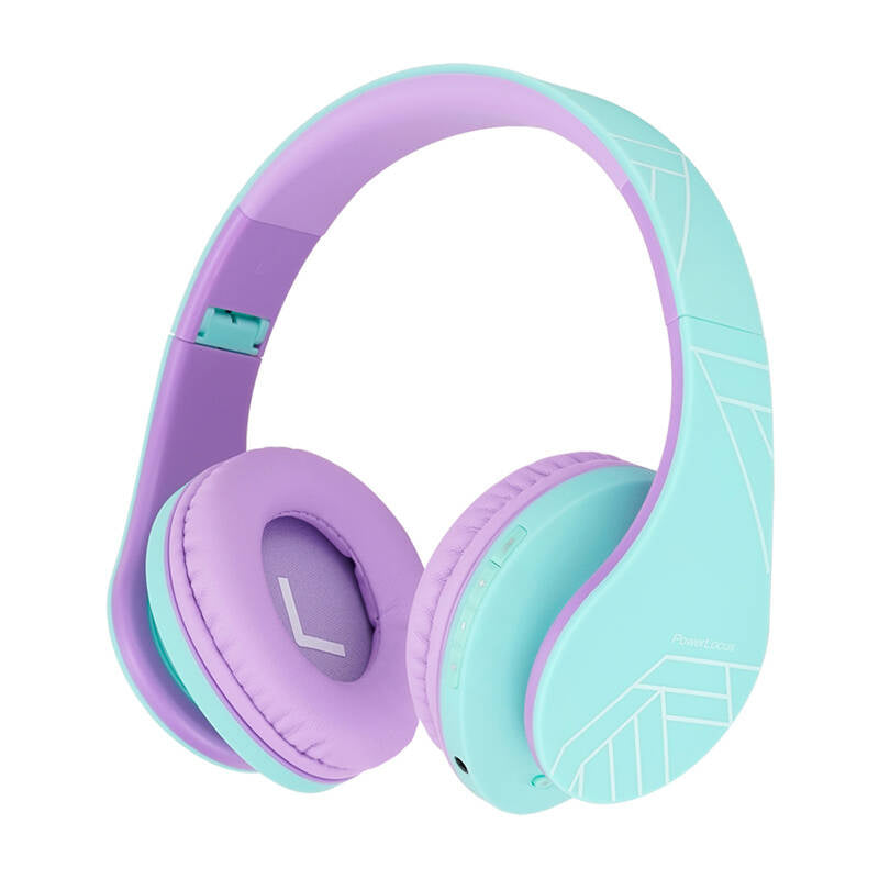Słuchawki dla dzieci PowerLocus Kids tealpurple bezprzewodowe Bluetooth