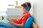 Słuchawki dla dzieci bezprzewodowe wokółuszne PowerLocus P1Kids kabel etui
