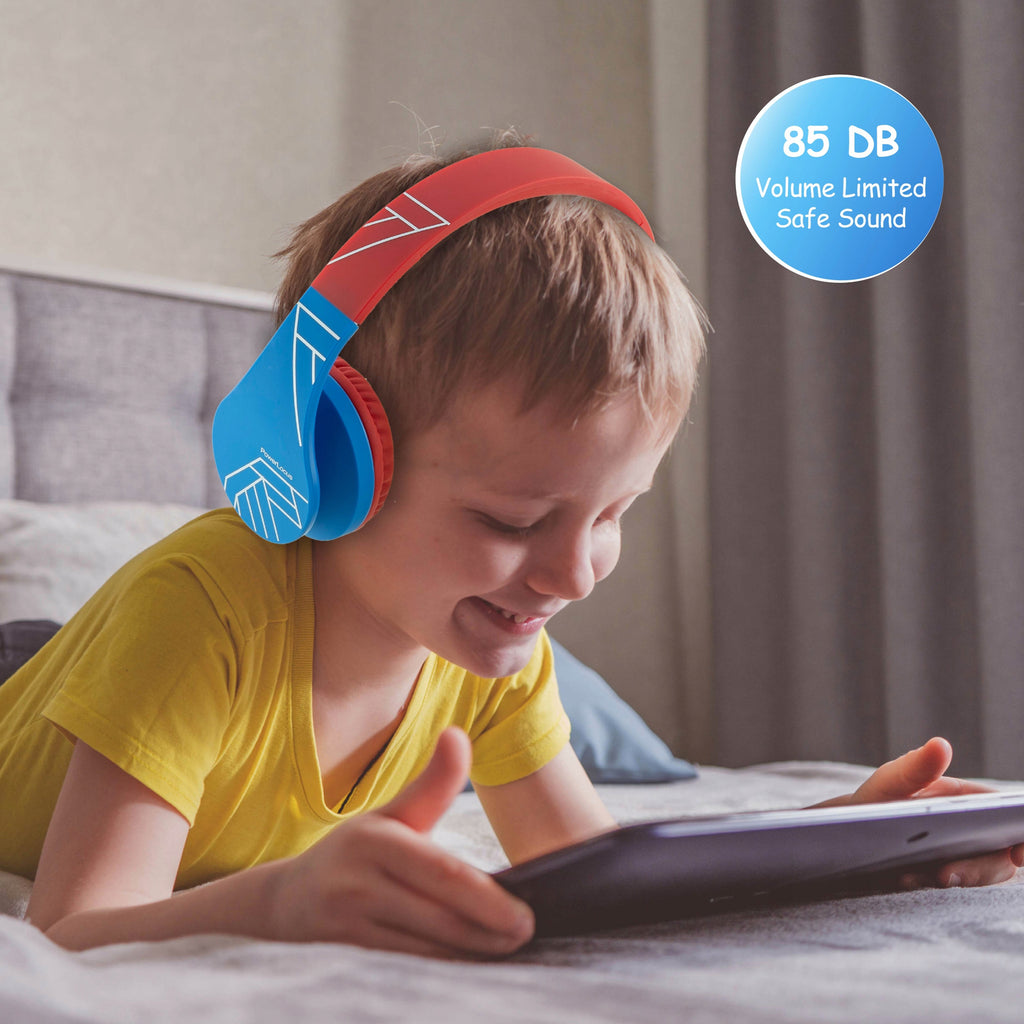Słuchawki dla dzieci bezprzewodowe wokółuszne PowerLocus P1Kids kabel etui