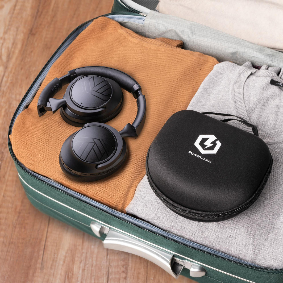 Słuchawki premium 70h Bluetooth PowerLocus Moonfly / Mikrofon / ANC + Etui