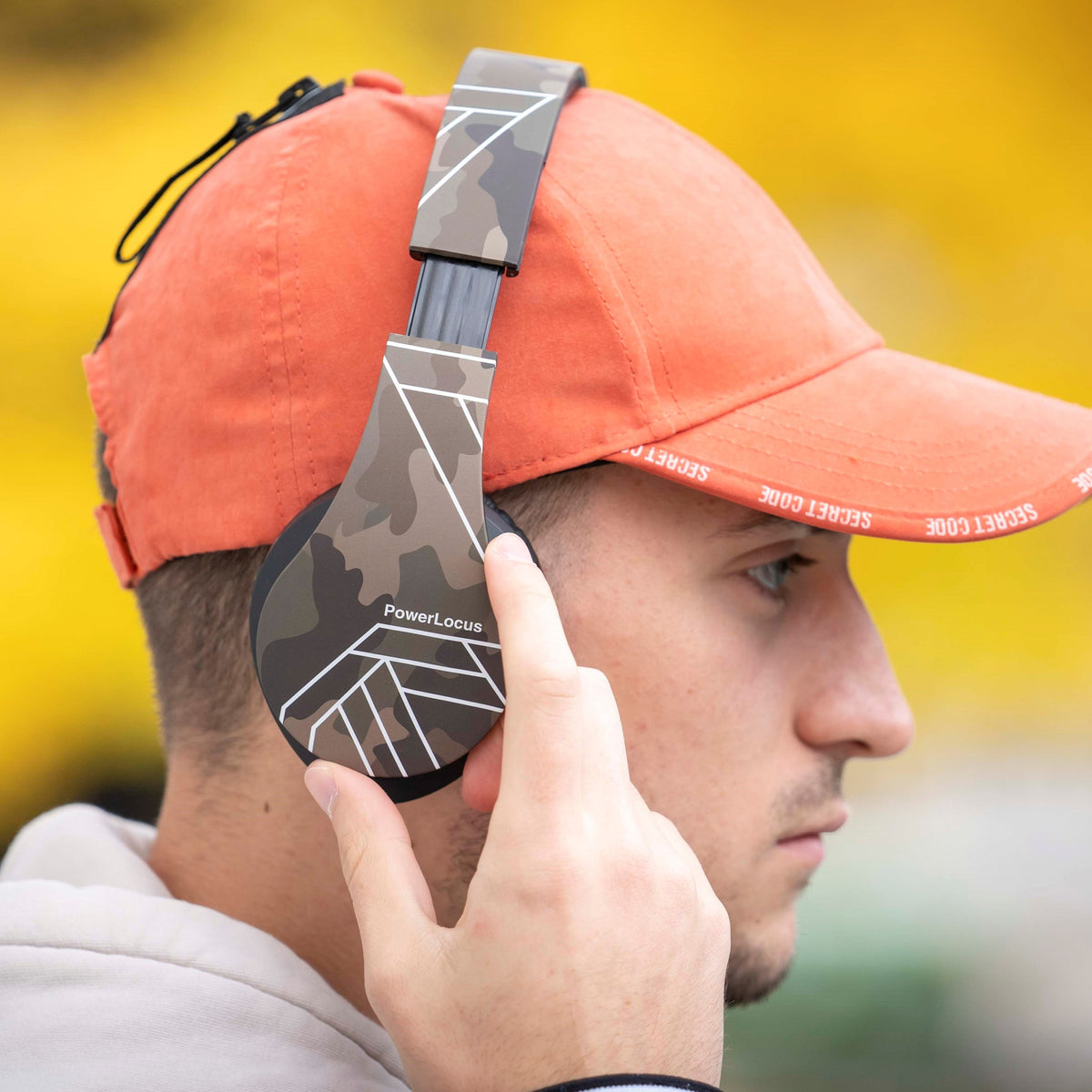 Słuchawki PowerLocus P2 bezprzewodowe camouflage Bluetooth / microSD / FM