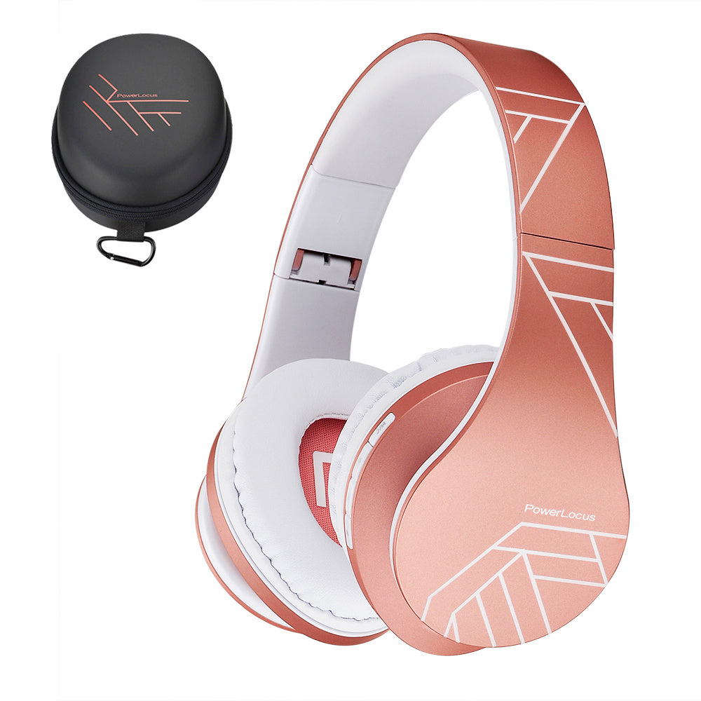 Słuchawki PowerLocus P2 bezprzewodowe RoseGold Bluetooth / microSD / radioFM