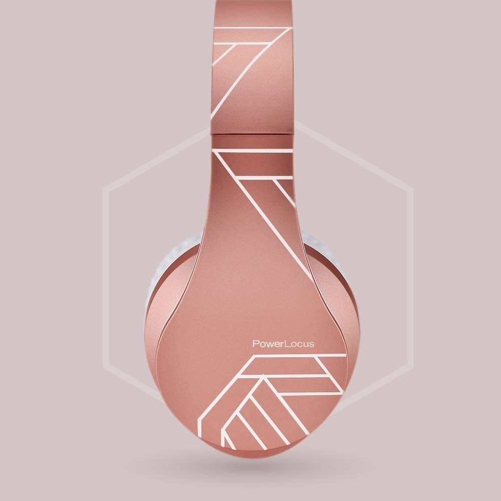 Słuchawki PowerLocus P2 bezprzewodowe RoseGold Bluetooth / microSD / radioFM