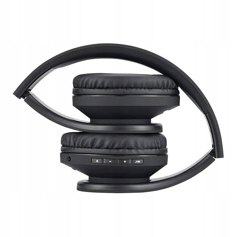 Słuchawki PowerLocus P2 bezprzewodowe czarne Bluetooth / microSD / radioFM
