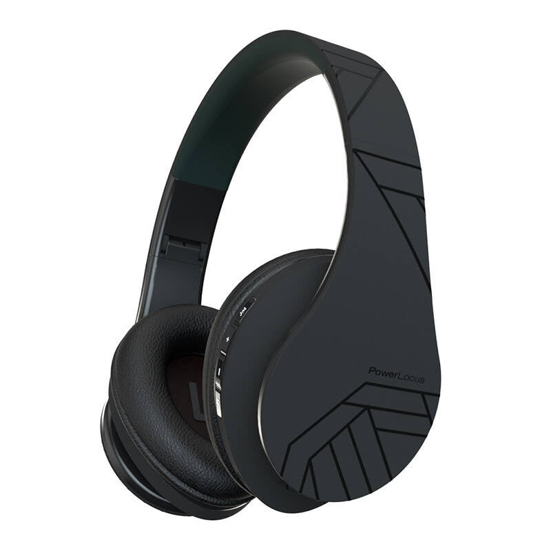 Słuchawki PowerLocus P2 bezprzewodowe czarne Bluetooth / microSD / radioFM