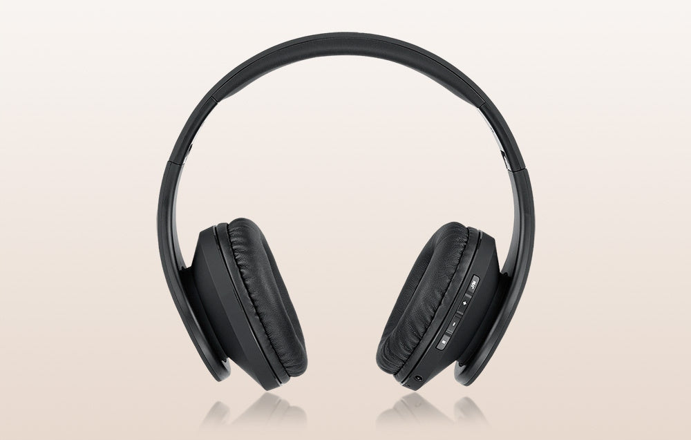 Słuchawki PowerLocus P2 bezprzewodowe czarne Bluetooth / microSD / radioFM