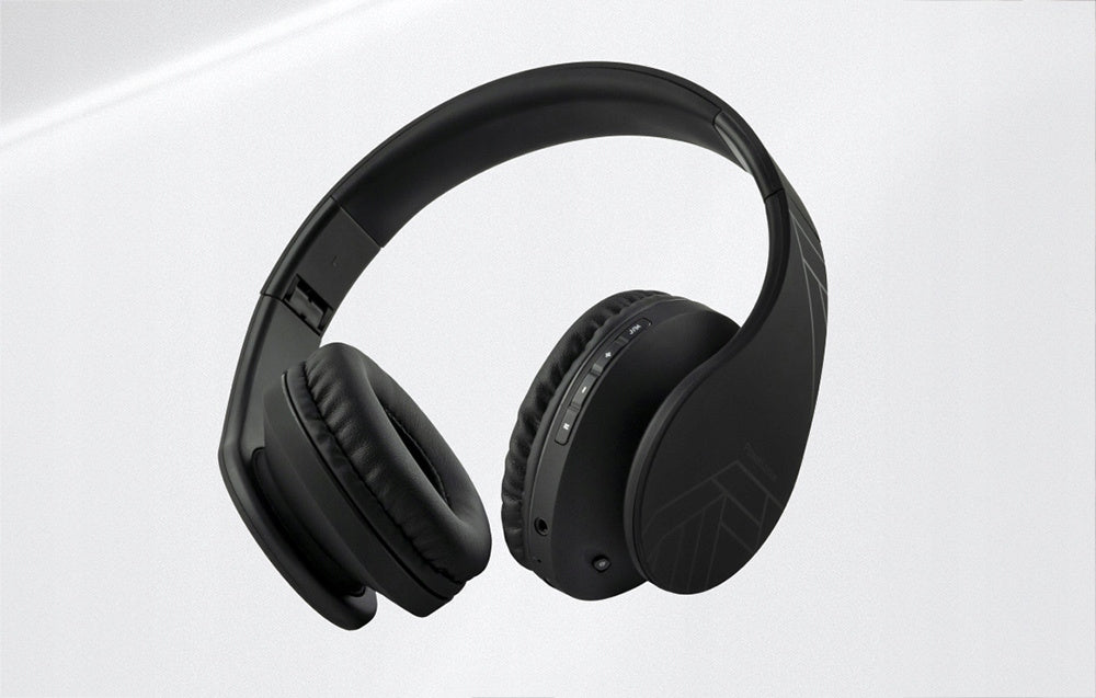 Słuchawki PowerLocus P2 bezprzewodowe czarne Bluetooth / microSD / radioFM