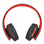 Słuchawki PowerLocus P2 bezprzewodowe czarno-czerwone Bluetooth / microSD / FM