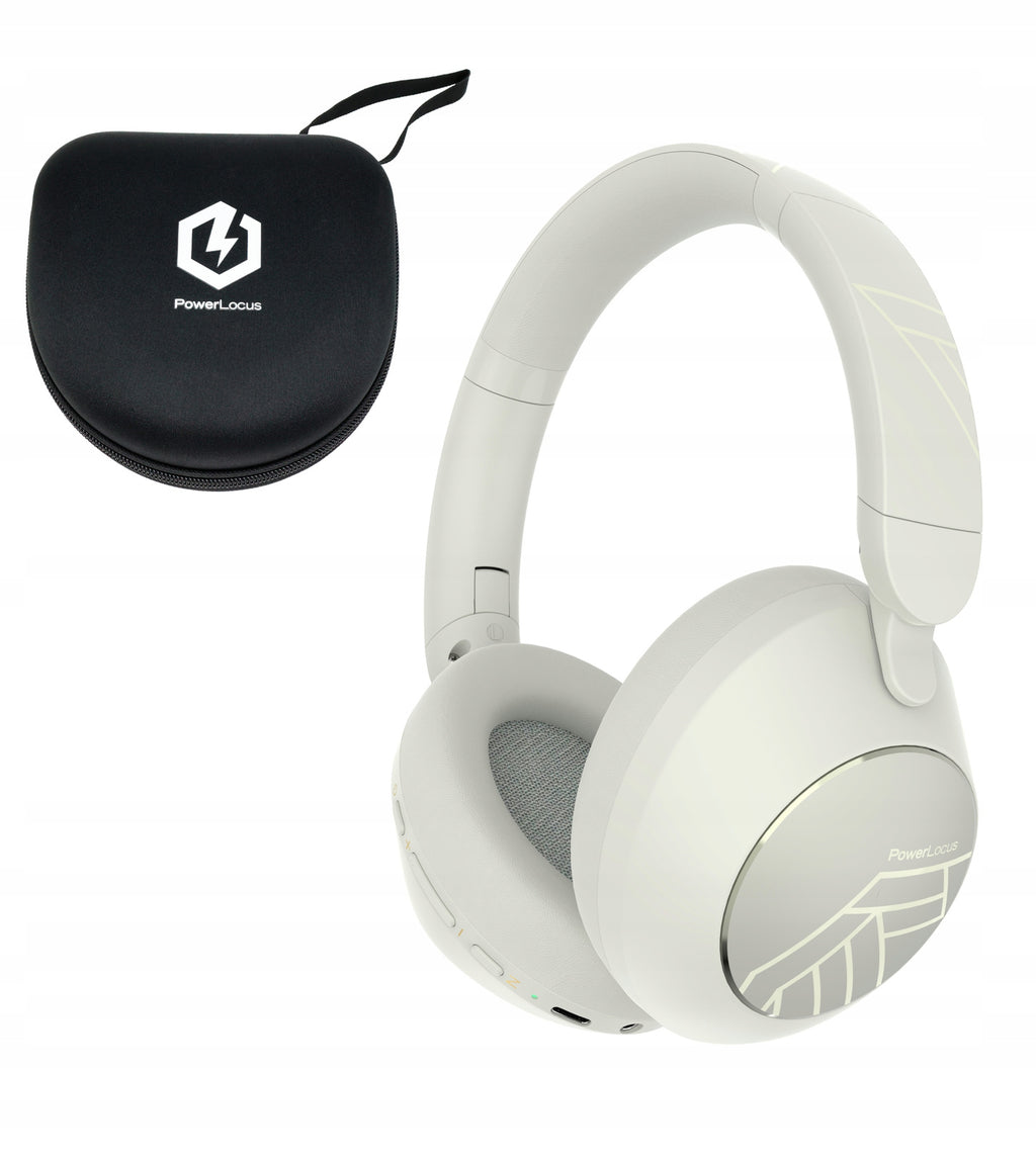 Słuchawki bezprzewodowe Bluetooth PowerLocus Orion Sand MikroAUX Etui 70h