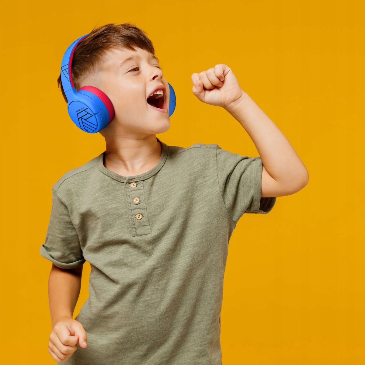 Słuchawki dla dzieci Bluetooth PowerLocus Tiger Kids ANC + naklejki