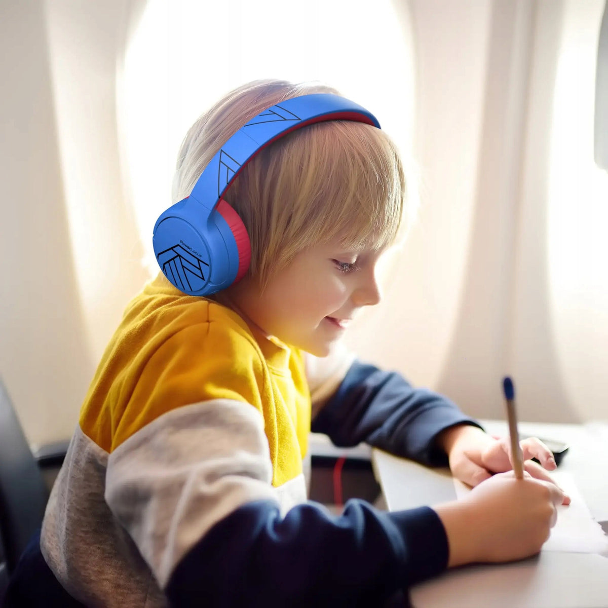 Słuchawki dla dzieci Bluetooth PowerLocus Tiger Kids ANC + naklejki