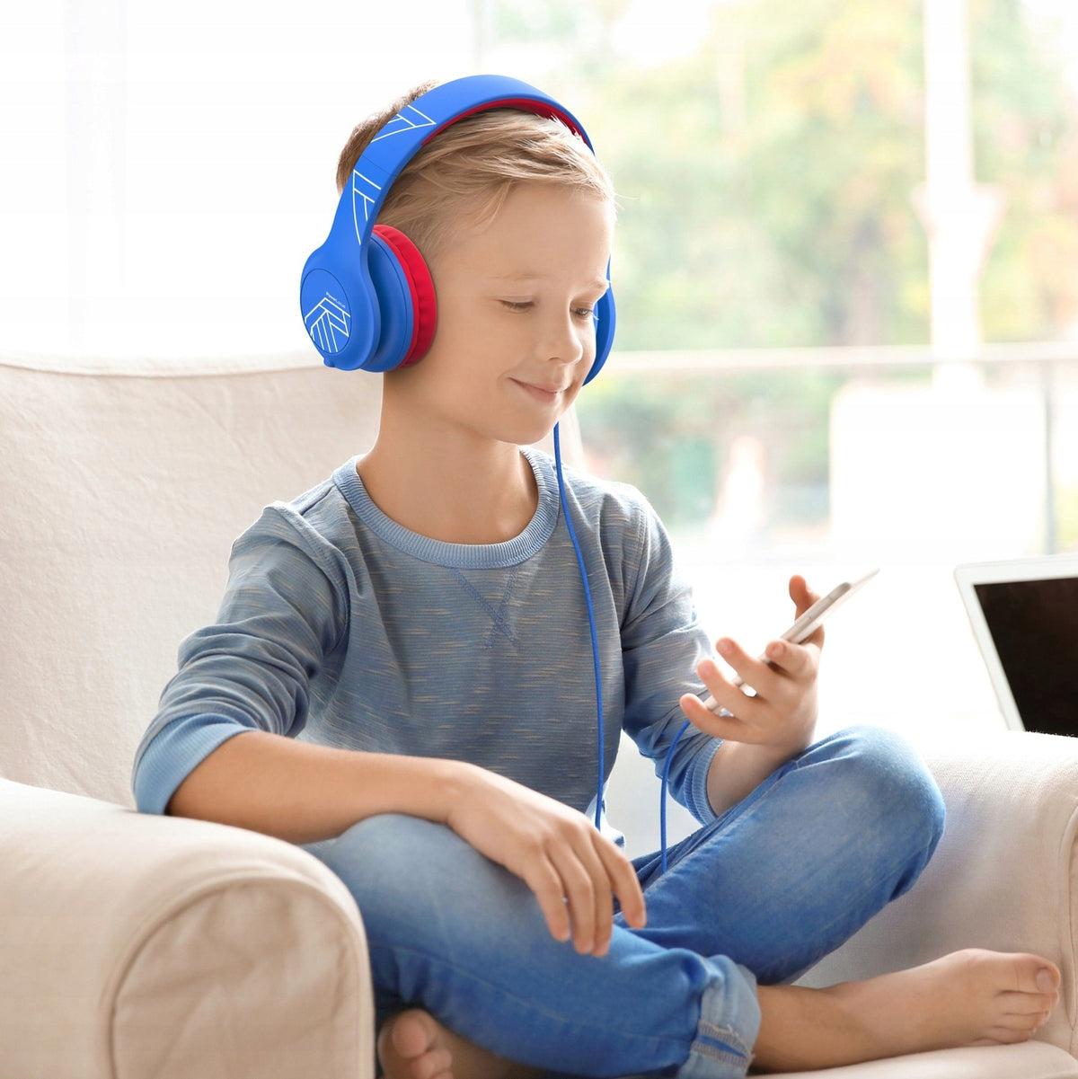 Słuchawki przewodowe PowerLocus pled Kids USB - C połączenie