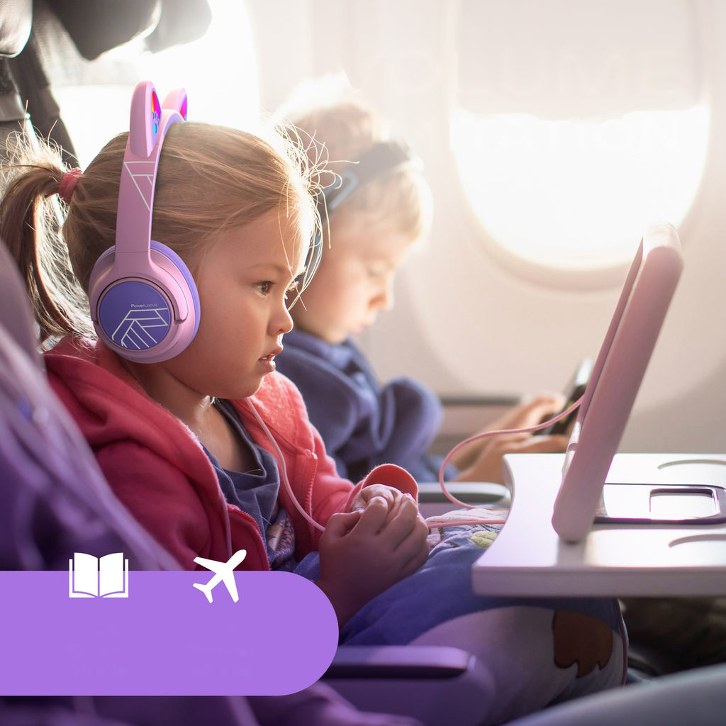 Słuchawki przewodowe USB-C dla dzieci PowerLocus Bobo Cat Ears Wired