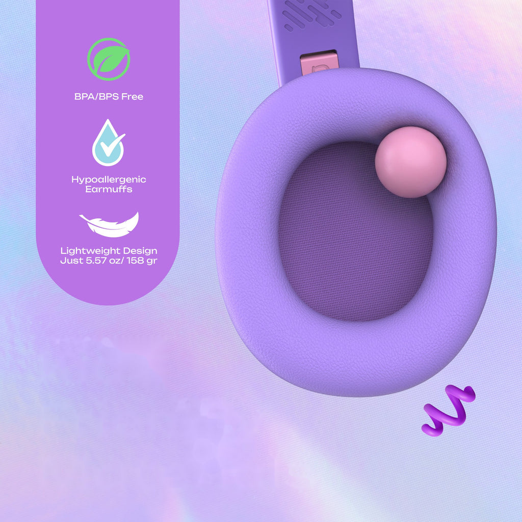 Słuchawki przewodowe USB-C dla dzieci PowerLocus Bobo Cat Ears Wired
