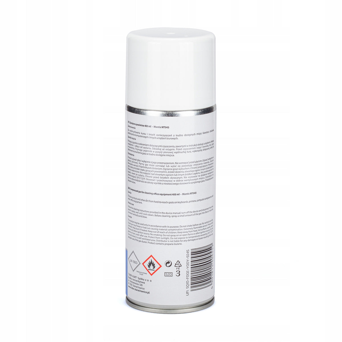 Spreżone powietrze Montis MT045 w puszce 400 ml
