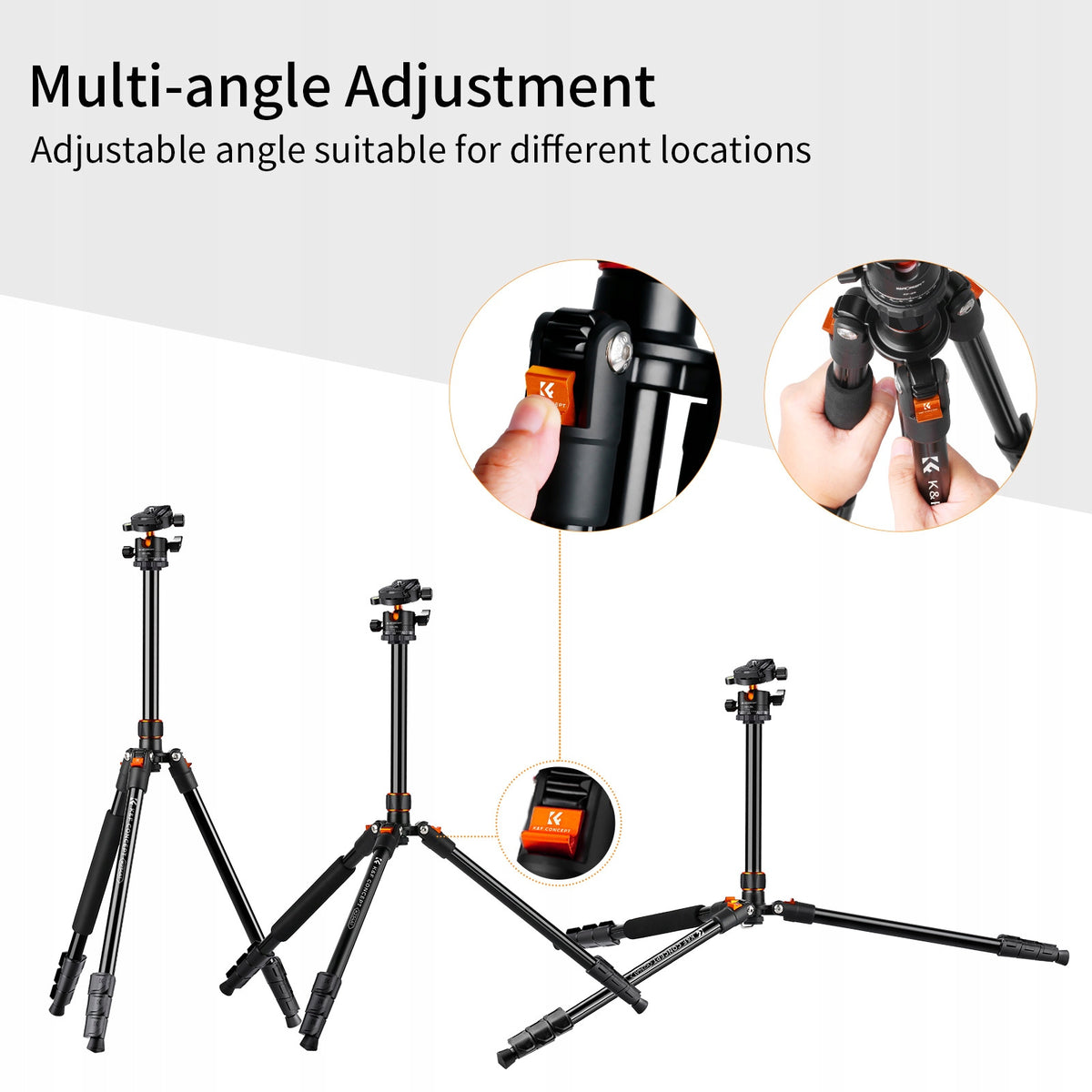 Statyw fotograficzny 230cm k&f K234A1+BH-28L głowica kulowa tripod