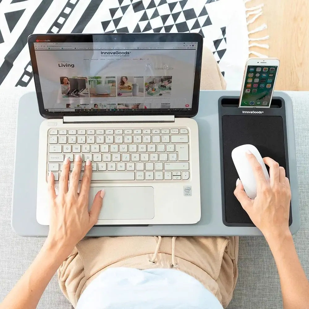 Stolik pod laptopa z poduszką XL Deskion InnovaGoods 57,5 x 30,5 x 5,8 cm