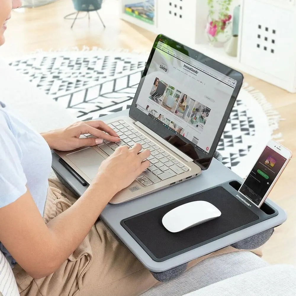 Stolik pod laptopa z poduszką XL Deskion InnovaGoods 57,5 x 30,5 x 5,8 cm