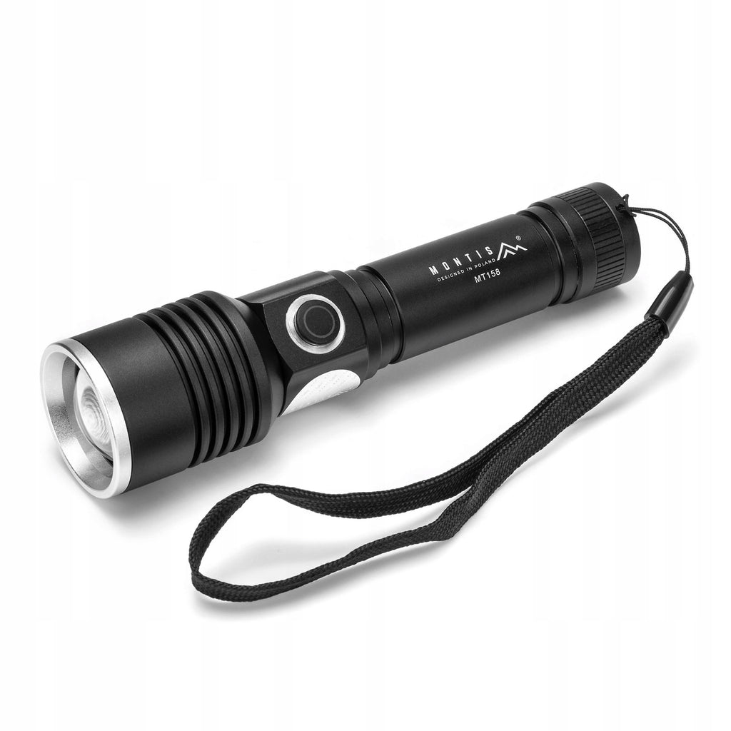 Taktyczna latarka akumulatorowa LED MT158 5 Trybów pracy USB Typu C 5V 0.5A