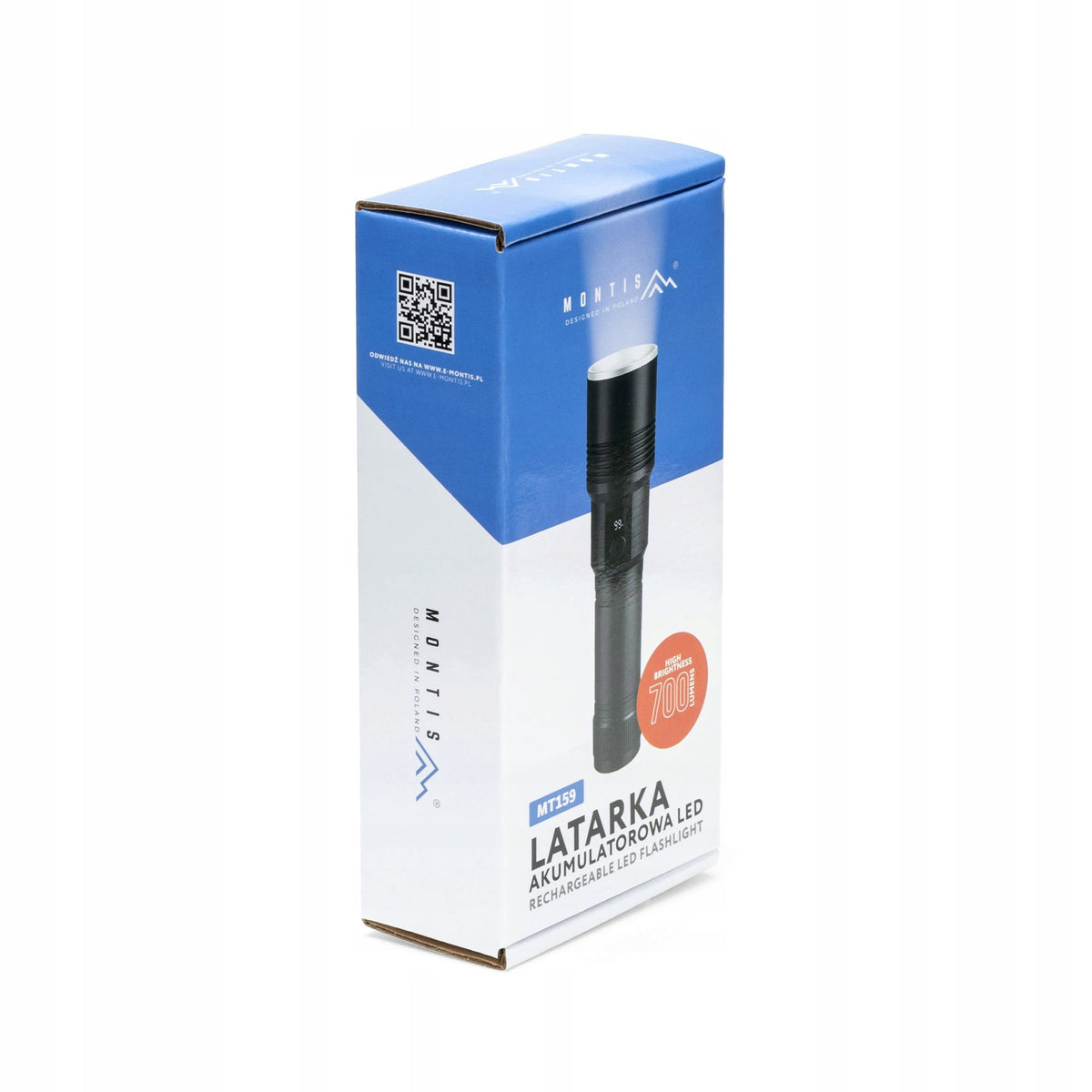 Taktyczna latarka akumulatorowa LED MT159 USB-C 5 trybów pracy