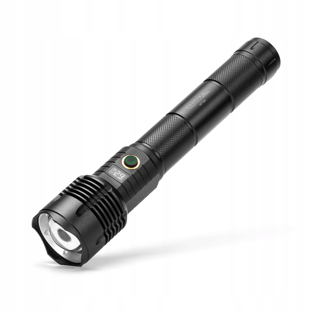 Taktyczna latarka akumulatorowa LED MT160 6000mAh 10W IPX4 USB