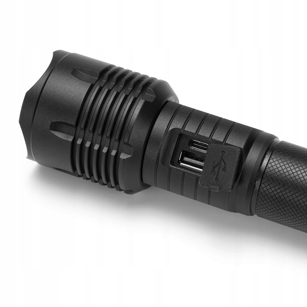 Taktyczna latarka akumulatorowa LED MT160 6000mAh 10W IPX4 USB