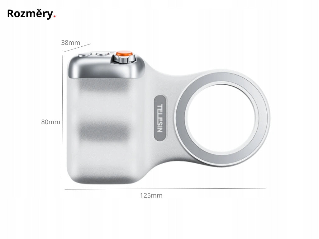 Telesin Bluetooth Uchwyt MagSafe Uchwyt do robienia zdjęć Filmy Selfie Hol