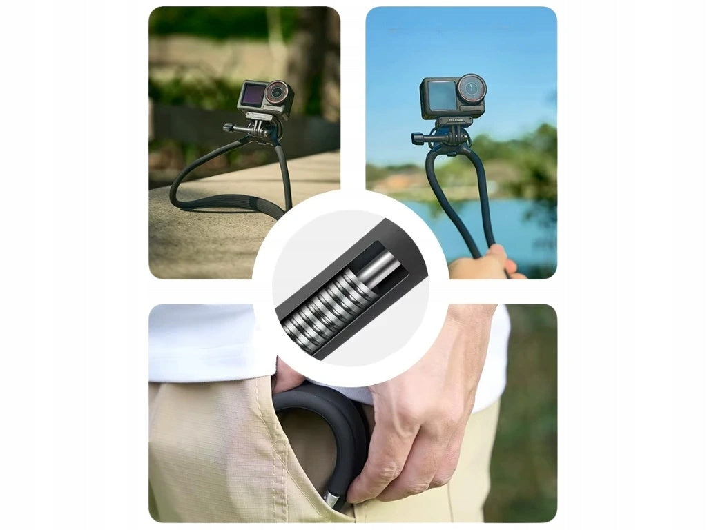 Telesin Magsafe pov Magnetyczny metalowy uchwyt na szyję 2w1 Phone Holder