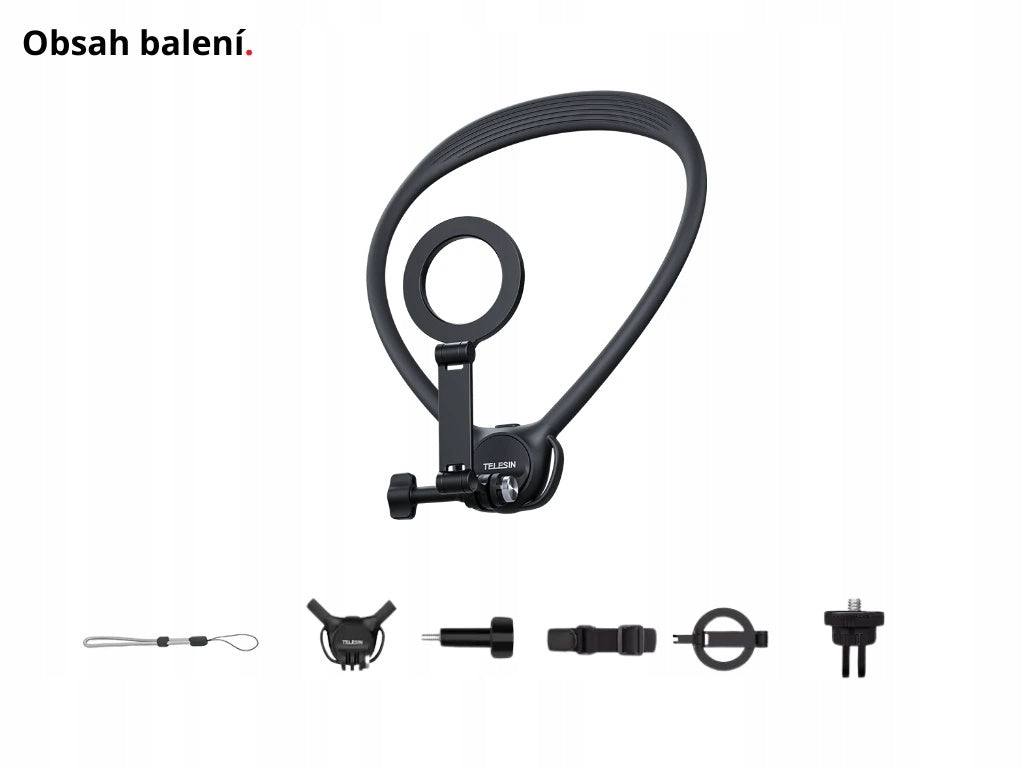 Telesin Magsafe pov Magnetyczny metalowy uchwyt na szyję 2w1 Phone Holder
