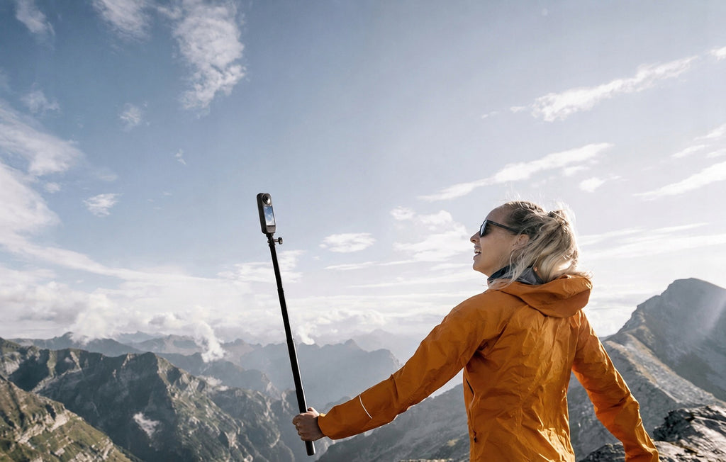 Telesin Uchwyt Rozsuwany Aluminiowy Selfie Stick do Kamer Sportowych 90 cm