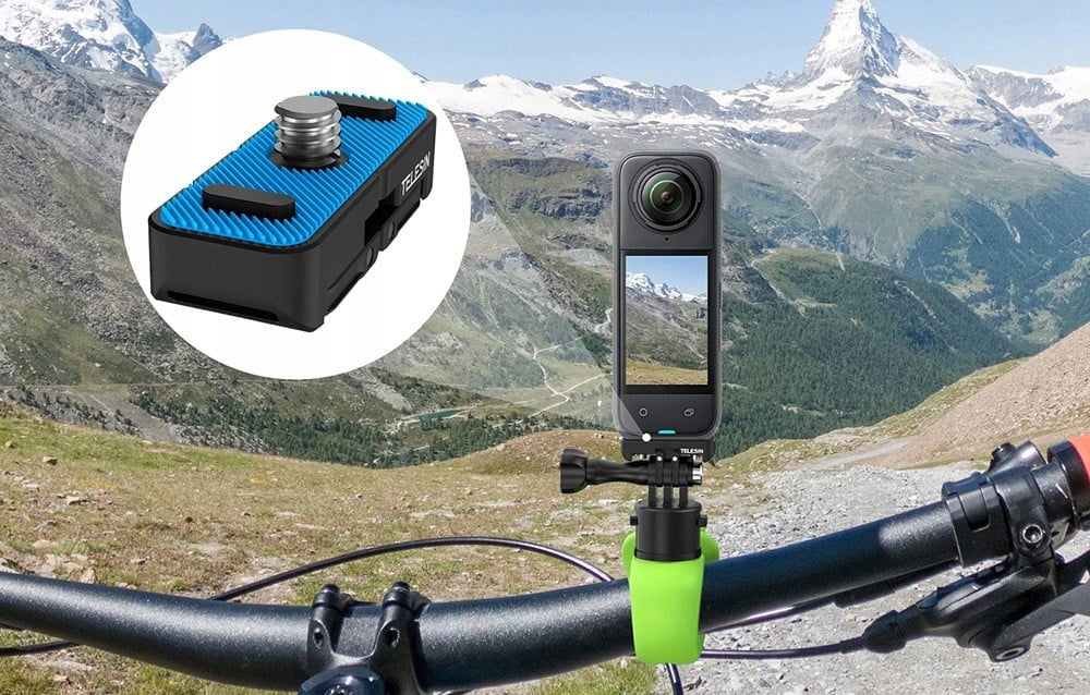 Telesin uchwyt mocowanie do kamery sportowej Insta360 X4 /X5 gwint 1/4 cala